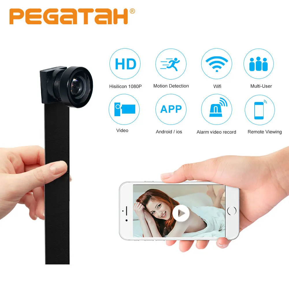 HD 1080P Мини ip-камера, Wi-Fi, удаленный мониторинг, сигнализация, push-сообщение, запись, поддержка TF карты, Макс. 128G, ip-камера - Цвет: C3-2.8