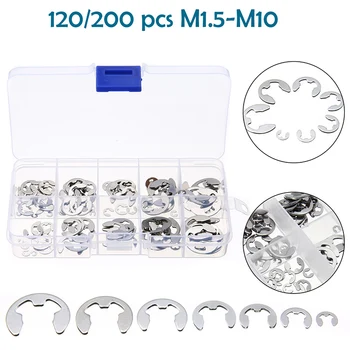 

E-Clip External Retaining Ring Assortment Kit Stainless Steel Stainless Steel washer Assortment Kit Circlip retaining ring
