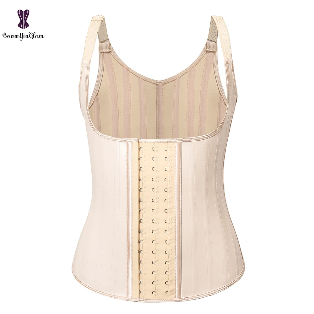 backless shapewear Adjustable Waist Trainer 25 Steel Boned Slimming Corset Workout Girdle Vest Latex Women Body Shaper Plus Size XS -6XL #663 best shapewear for lower belly pooch