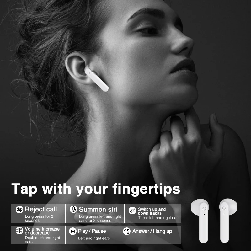 TWS Bluetooth  Wireless Headphones Touch Control LED Display Bluetooth 5.0 Gaming Headset  Sports Waterproof Earphones Earbuds