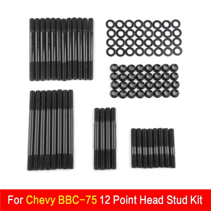 12008 Head Stud Kit For Chevy BBC-75 For USE with aluminum heads PCE279.1005