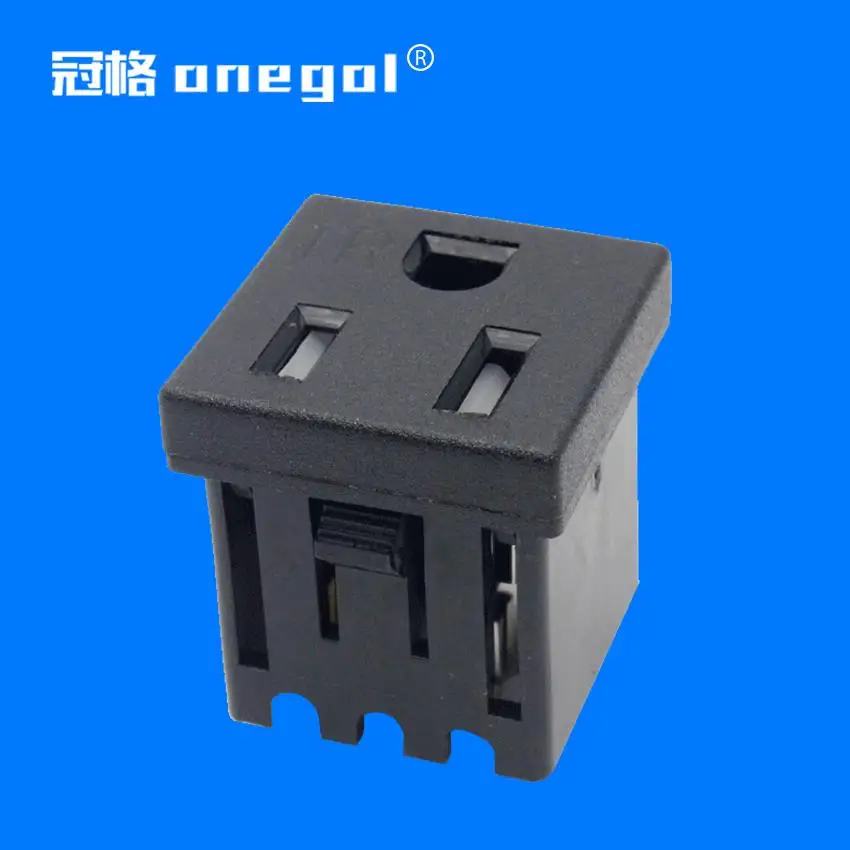 BS-U15-16B-B 15A125VAC TR Power socket American standard three-plug PDU Security and protection socket - Цвет: BS-U15-16B-B