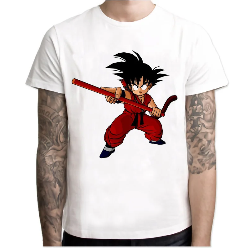 Новые футболки «Жемчуг дракона» Футболки Супер Саян Фигурки из игры Dragon Ball Dbz(сын футболка «Goku» чехол Capsule corp футболка vegeta Для мужчин футболки для мальчиков - Цвет: white