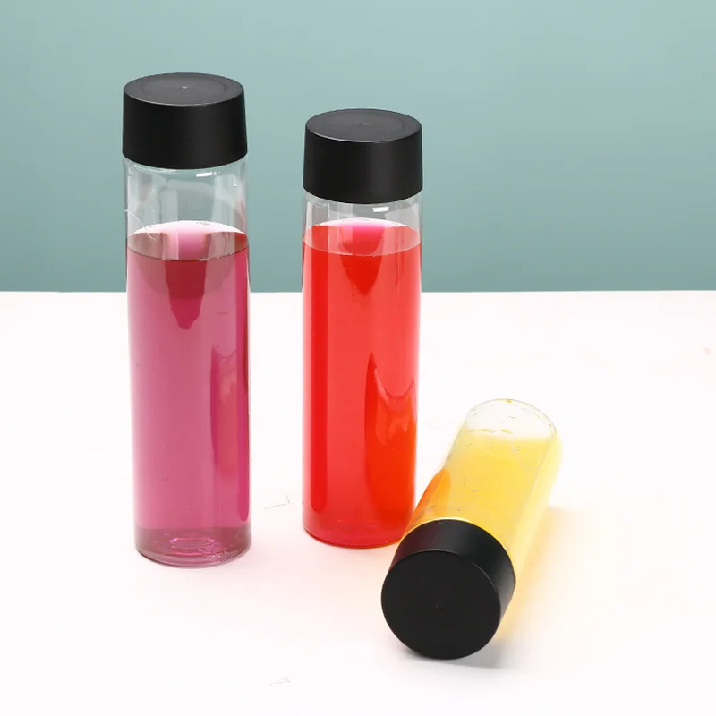 2 шт.! Одноразовая цилиндрическая бутылка для воды с инфузером 300 мл 400 500 Ранняя