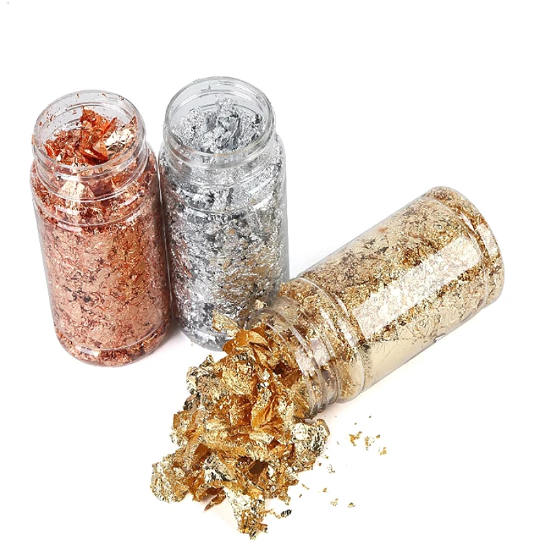 Блестящая эпоксидная смола с блестящими золотыми листьями | Украшения и