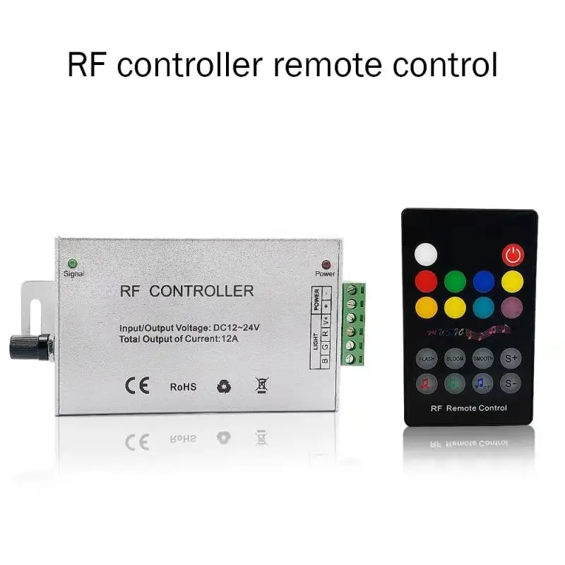 Музыкальный светодиодный RGB контроллер DC12V 24 в RF дистанционный звуковой датчик голосовой аудио контроллер для SMD 3528 5050 RGB светодиодные ленты