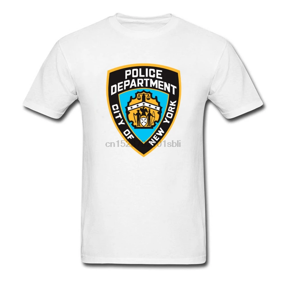 Мужская футболка с логотипом нью йоркской полиции мужские футболки из чистого