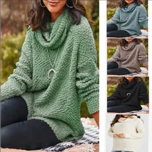 

Winter 2021 new fashion women's plush blouse solid color jacket