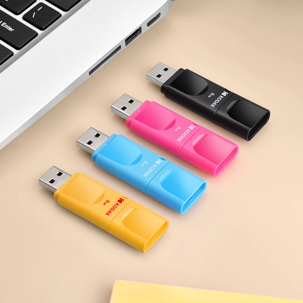 KODAK K232 тонкий 16 ГБ 32 ГБ флешки, USB флеш-карта накопитель U диск Портативный USB 2,0 на автомобиле анти-потеря USB накопитель Водонепроницаемый мини размер