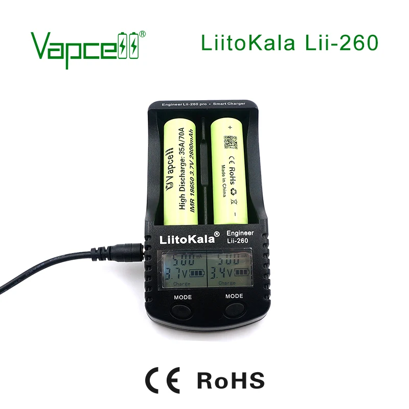 Vapcell зарядное устройство Liitokala Lii-260