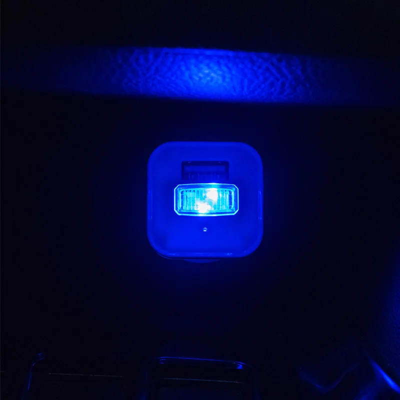 Автомобильный мини USB светодиодный светильник для интерьера, 2 шт., декоративный Ночной светильник, автомобильная декоративная лампа для автомобиля