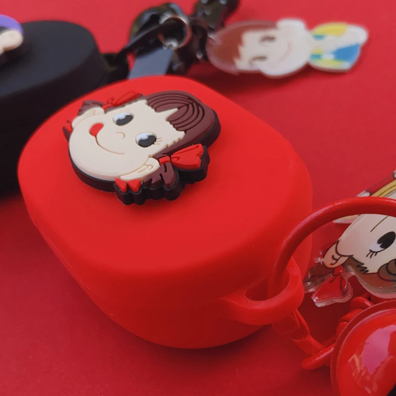 Мультфильм Bluetooth наушники чехол для Redmi Airdots/Xiaomi Airdots Lite силиконовые беспроводные наушники коробка защитный рукав кулон