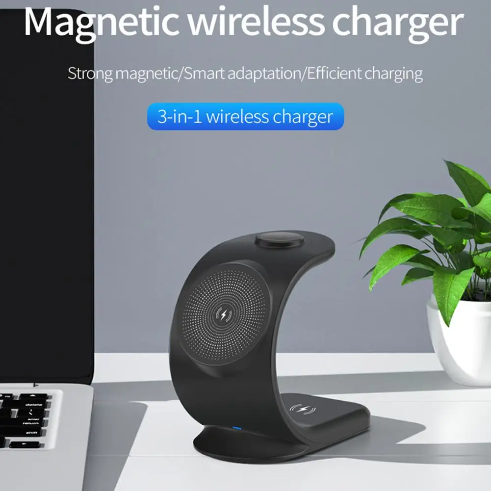 

Ultra-fast Wireless Charging Stand Qi-Certified 3 In 1 Charging Station Charging Dock Station Phone Chargers For IPhone Android