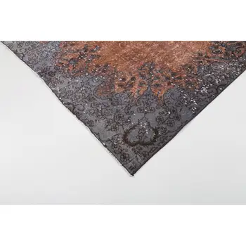 

160x302 Cm Grey Handmade Over Dyed Rug-5x10 Ft