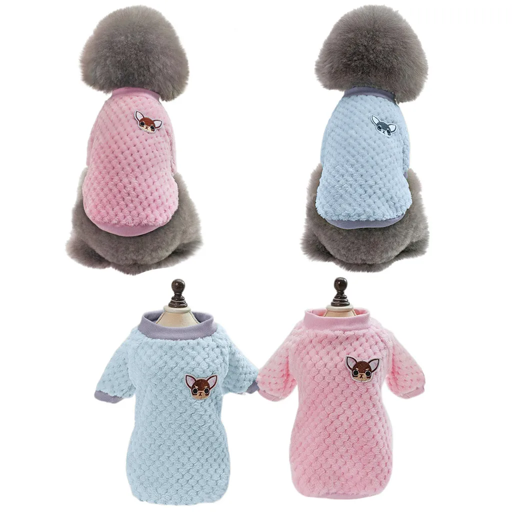 Милая Одежда для собак кошек щенков свитер маленькая рубашка мягкое пальто