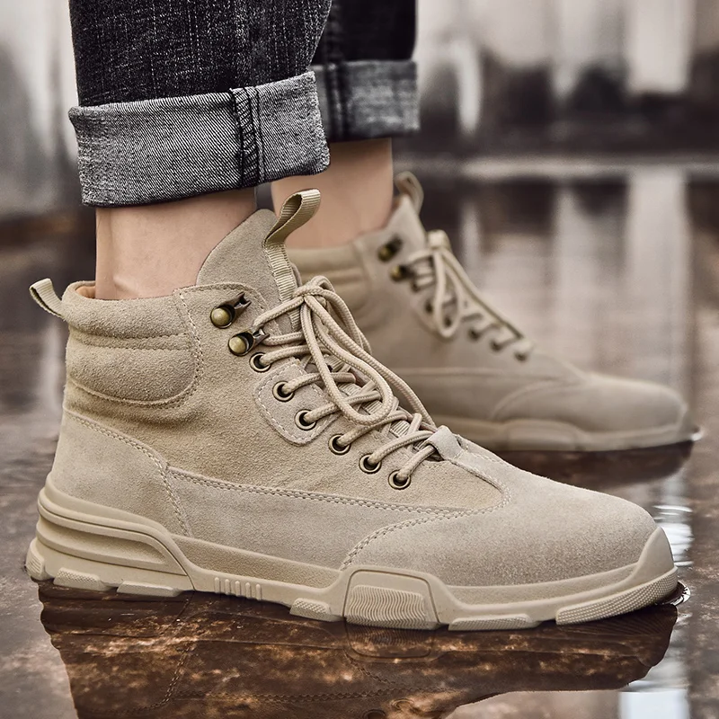 Мужские зимние кроссовки; Botas De Hombre; мужские высокие кроссовки; теплая удобная мужская обувь; ботильоны высокого качества; уличные рабочие ботинки