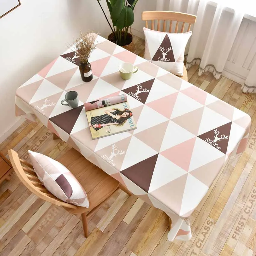 

Geometric Deer Lemon Tablecloth Cushion Cover Table Cover Dustproof Photography Cloth Decor Furniture Dustproof Cover Home Hotel