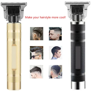 

NEW! Portable Cordless Electric Trimmer Wireless Hair Clipper T Type Cutter Head Oil Head Shaver Barber Beard Cutting Razor Men