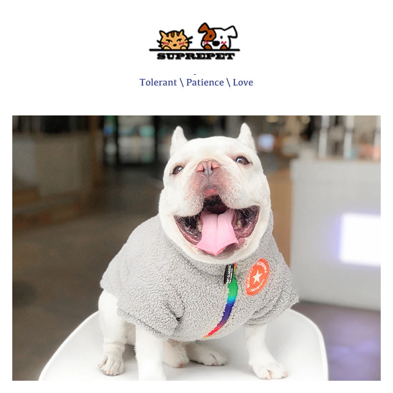 SUPREPET французская одежда для бульдога домашнее животное зимнее пальто собак