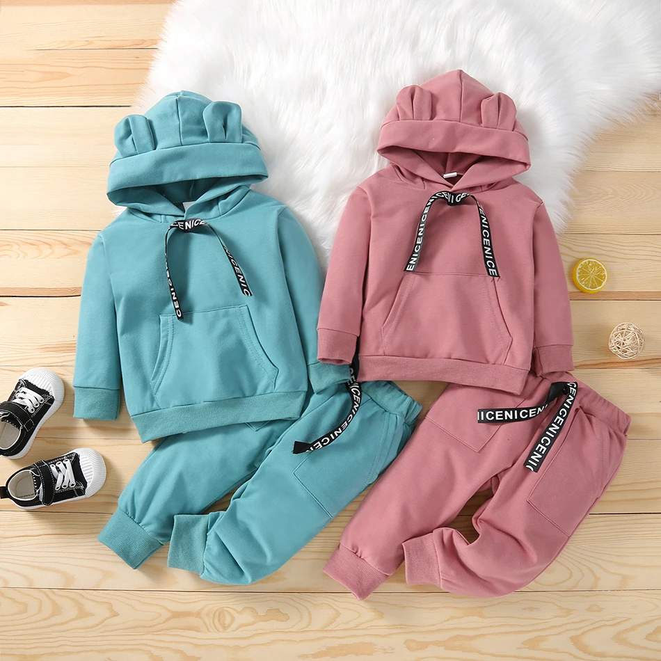 Spring Autumn Children Cotton Clothing Suit Baby Boys Girls Clothes Kids Sport Hoodies Pants 2Pcs/Sets Fahion Toddler Tracksuits | Детская