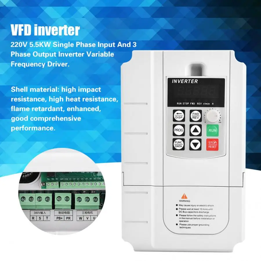 

5.5KW frequency converter Control Ac DriveThree-Phase Input And Output converter 380V