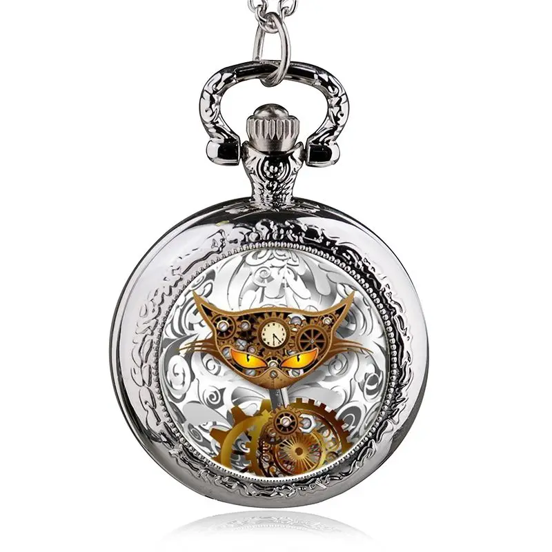 Модные часы с котом и животными кварцевые карманные очаровательные мужские