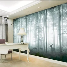 Diantu пользовательские 3D фото обои природа лес сливы олень настенные покрытые фрески для гостиной фон 3d обои