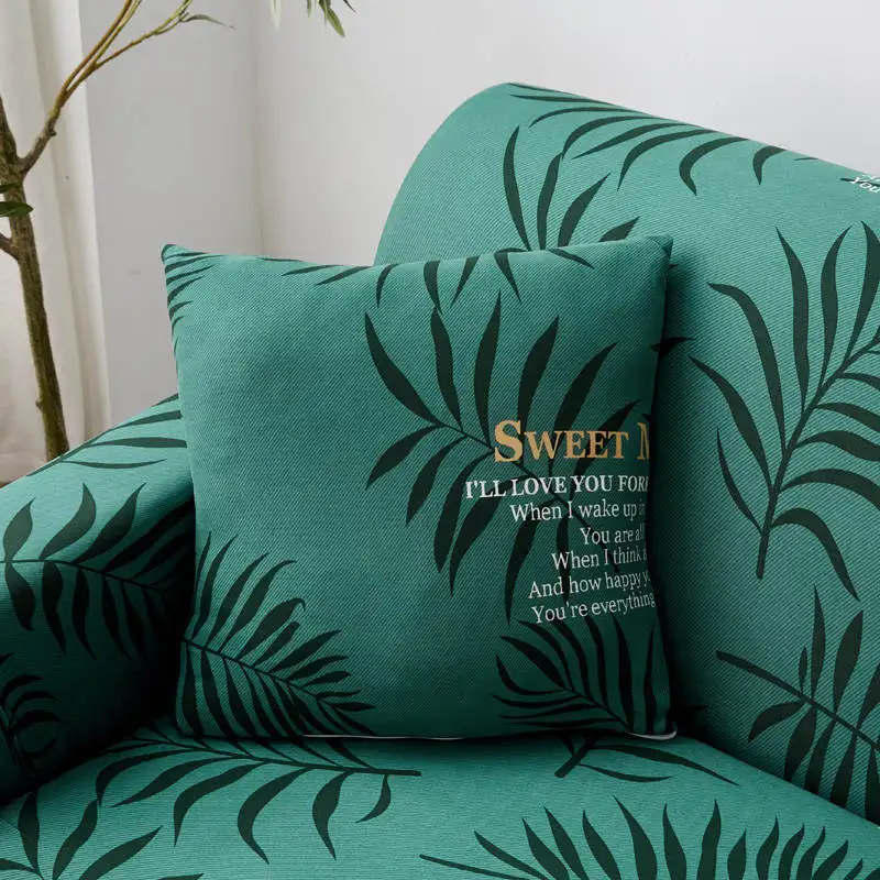 Секционные чехлы для диванов зеленого цвета, эластичные, идеально подходят для гостиной, угловые чехлы для диванов, защитная мебель для дома, дизайн