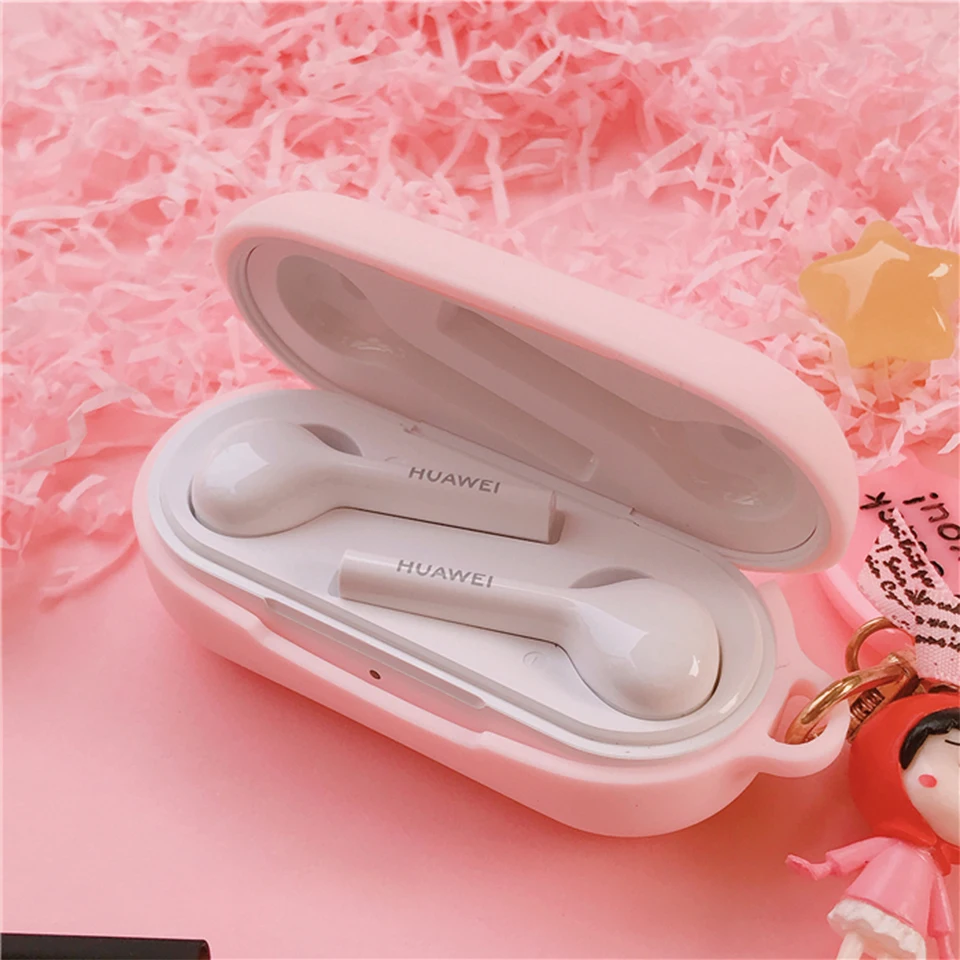 Силиконовый 3D чехол для девочек huawei FreeBuds для Honor Flypods Lite Молодежная версия защита для наушников Декор кукольный брелок подарки