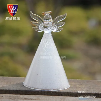 

Transparent Glass Lucky Happy Angel Wedding Christmas Valentine Birthday Gift Hanging Tabletop Party Home Decoration Garniture