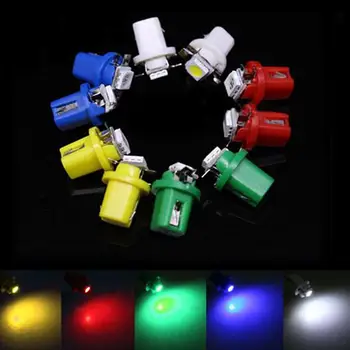 

10 Pcs T5 B8.5D Car LED Gauge 5050 SMD Dashboard Dash Side Auto Light Bulb