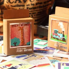 40 листов/упаковка,, винтажные Мультяшные животные, мини ломо открытка, открытка, открытка на день рождения, письмо, конверт, подарочная карта