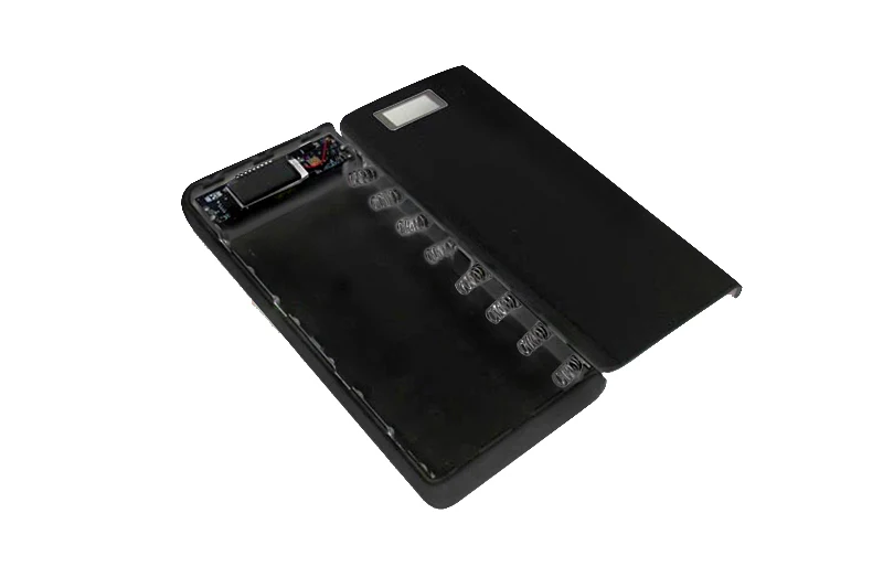 DIY power Bank 18650 чехол для аккумулятора power Bank коробка для хранения батареи блок питания зарядное устройство чехол для iPhone 6 6S Plus Xiaomi - Color: Black