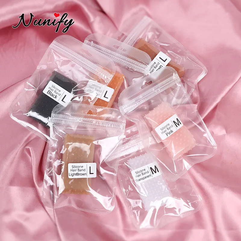Nunify 가발 실리콘 밴드 부드러운 드롭 모양 헤어 밴드 가발 그립 착용, 고품질 투명 실리콘 머리띠