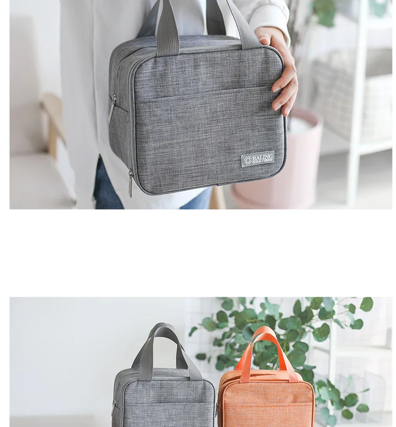Portable heat preservation bag Oxford cloth aluminum film heat preservation bag waterproof knife fork double breast milk with ri