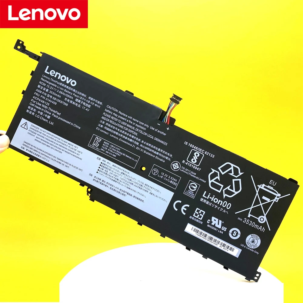 Lenovo-Bateria Original do Portátil, Lenovo ThinkPad X1,