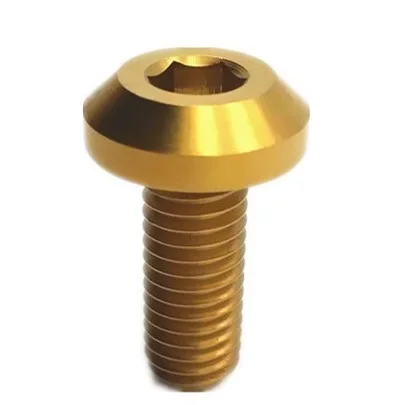 Gold Color 1 шт. M6 M8 титановые винты для мотоцикла DIY дисковый тормоз роторный суппорт шестигранные Ti болты крепежи - Цвет: Gold Color