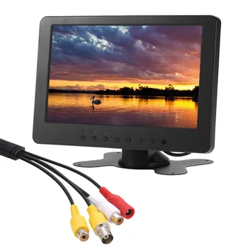 

S701 7 inch TFT LCD Monitor Screen 16:9 1024 * 600 Monitor Display BNC AV Video Audio for PC Security VCD DVD Built-in Speaker