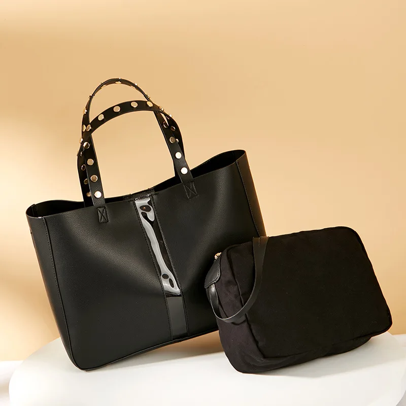 

Europe And America WOMEN'S Bag 2019 New Style Retro Women's Barrel Tote Fashion Big Different Size Bags