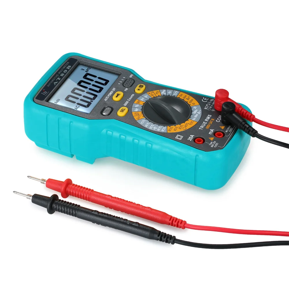 Автомобильный мультиметр DMM 6000 отсчетов CYL Multimetro True RMS Автоматический диапазон напряжения тока Измеритель сопротивления емкости тестер