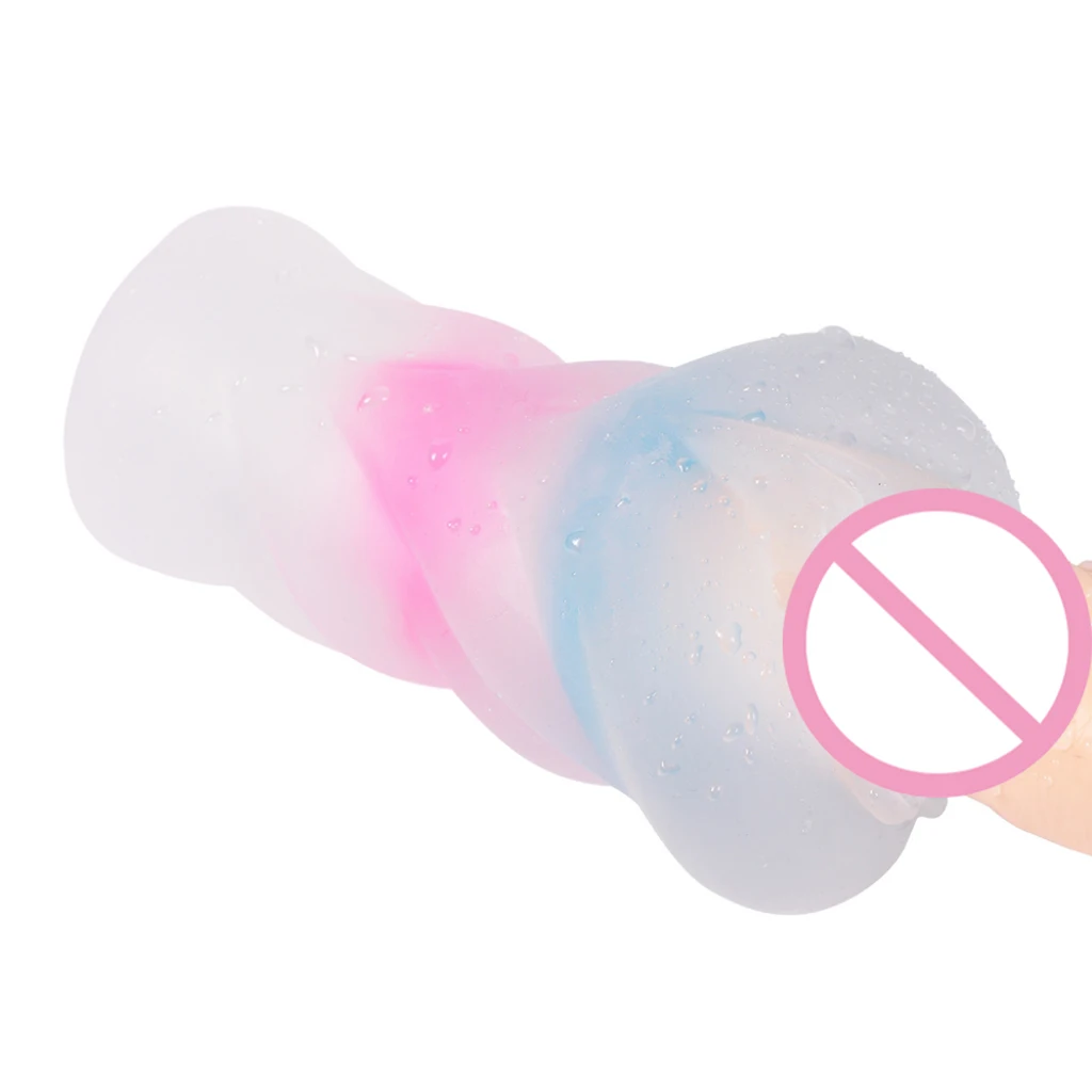 4D Waterproof Manual Massage Simulation Vagina Aircraft Cup Delay Lasting Exerciser Trainer Masturbator with Built-in Lock Ring