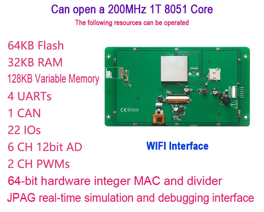 Dwin T5L HMI интеллектуальный дисплей, DMG10600C070_03W 7," ips 1024X600 ЖК-модуль экран резистивный/емкостный сенсорный панель