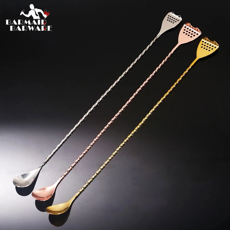 

Stainless Steel Cocktail Bar Spoon 40cm Japanese Style Best Bartender Christmas Present Bar With Strainer Tail