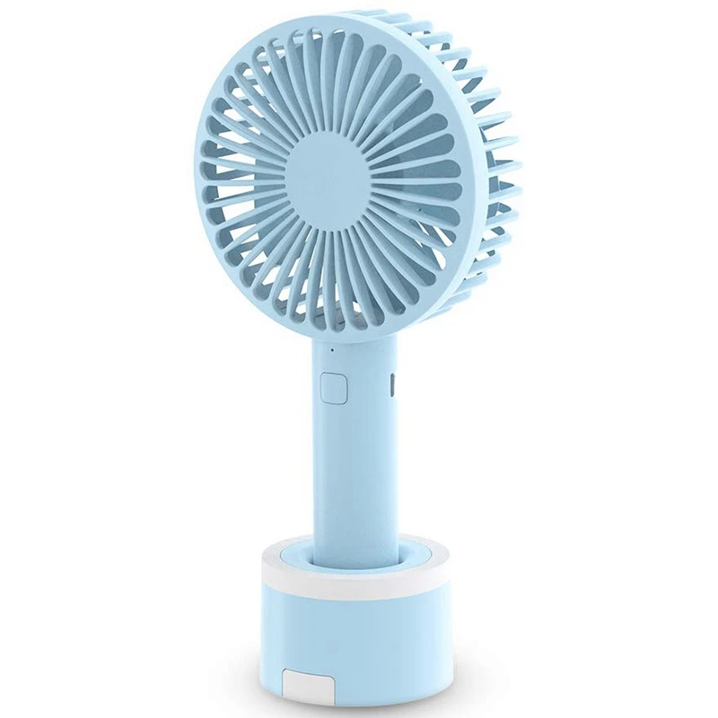 

Mini Handheld Fan Personal Fan 3 Speeds Portable Fan Strong Airflow Desktop Fan With Base Plus 6Ft Usb Cable For Home,Office,Tra