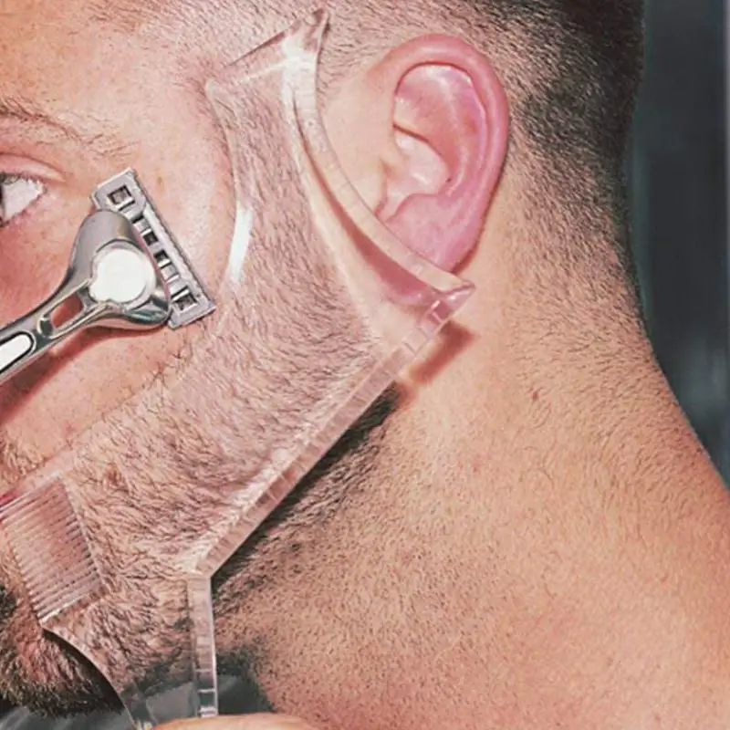 Plantilla para dar forma a la barba para hombre, peine para estilismo, moldura de barba, herramienta de afeitado, regalo, herramienta de maquillaje de belleza, 1 ud.