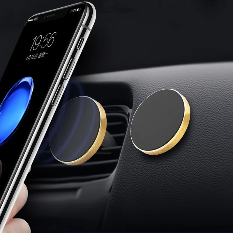 Магнитный автомобильный держатель для телефона круглой формы Универсальный iPhone