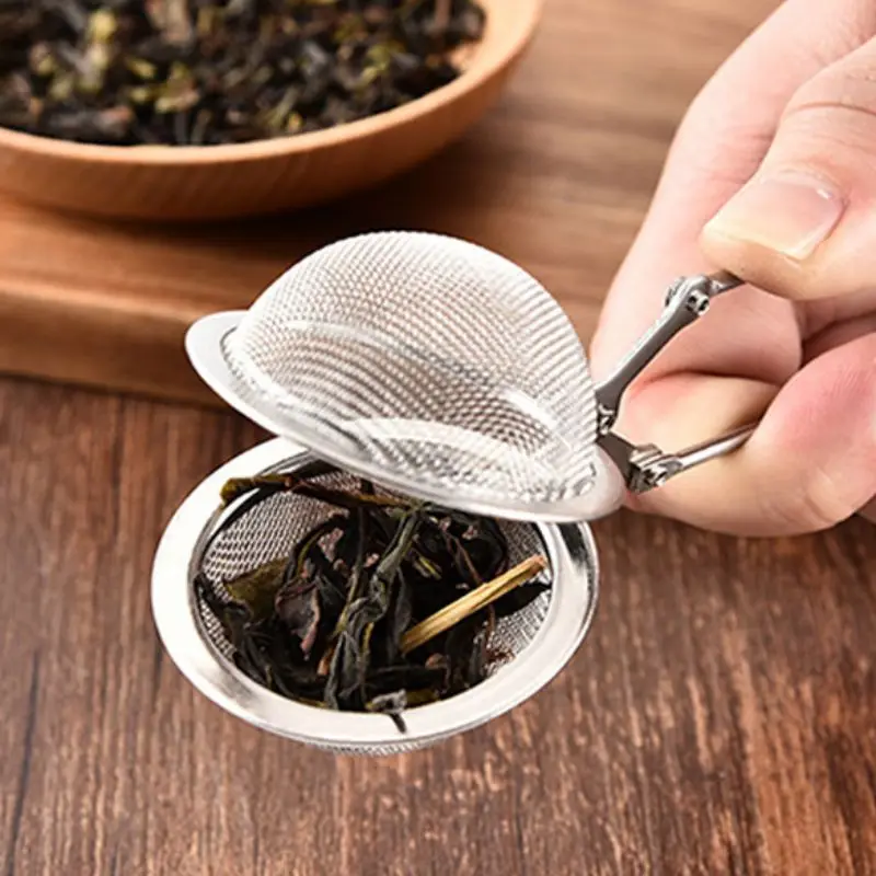 Простой ситечко для заварки чая из нержавеющей стали, кухонные приправы, чайный шар, рассеиватель специй, Чайный фильтр