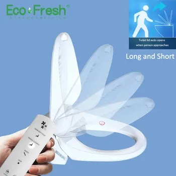 EcoFresh-tapa abatible para asiento de inodoro, tapa de asiento de inodoro inteligente, WC, bidé electrónico con apertura