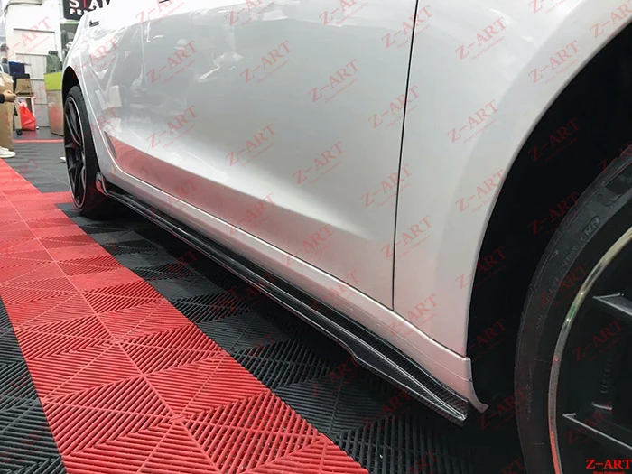 Z ART для Tesla model 3 боковые юбки из углеродного волокна модель V боковой спойлер