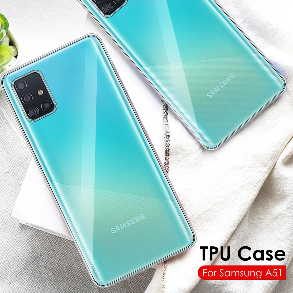 Прозрачный мягкий чехол из ТПУ для Samsung Galaxy A51 A71 A30 A70 A50 A20E Прозрачная мягкая